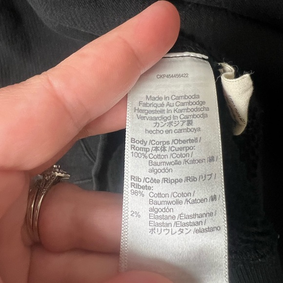 Madewell MWL Woman Size 3X Airyterry Hoodie‎ Sweatshirt in True Black - Picture 3 of 8